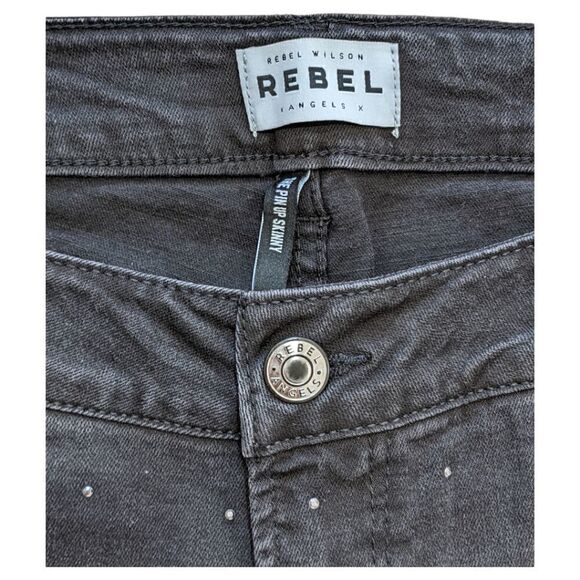 NWT Rebel Wilson x Angels Black The Pin Up Mid Rise Ultra Skinny Jeans Size 18W - Picture 4 of 7